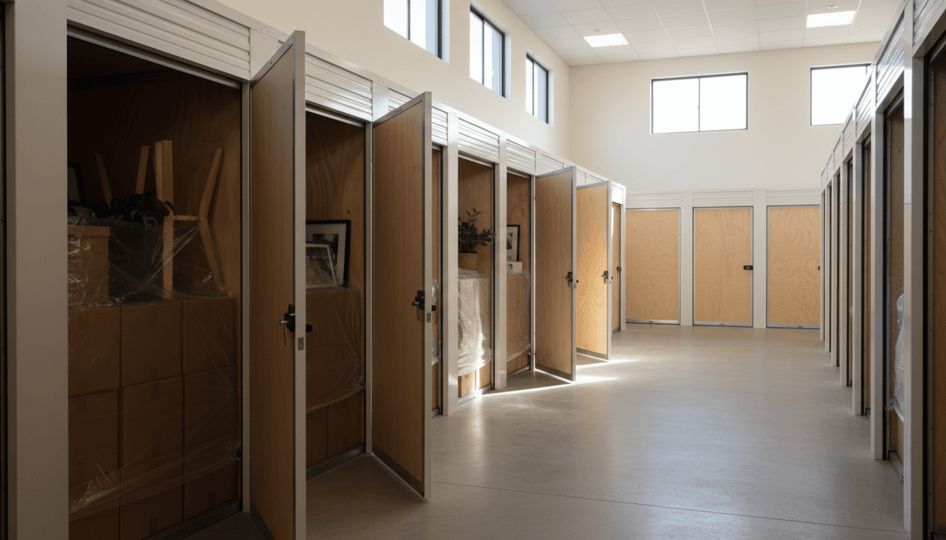 Clean, organized storage facility in Fillmore with accessible units and natural lighting