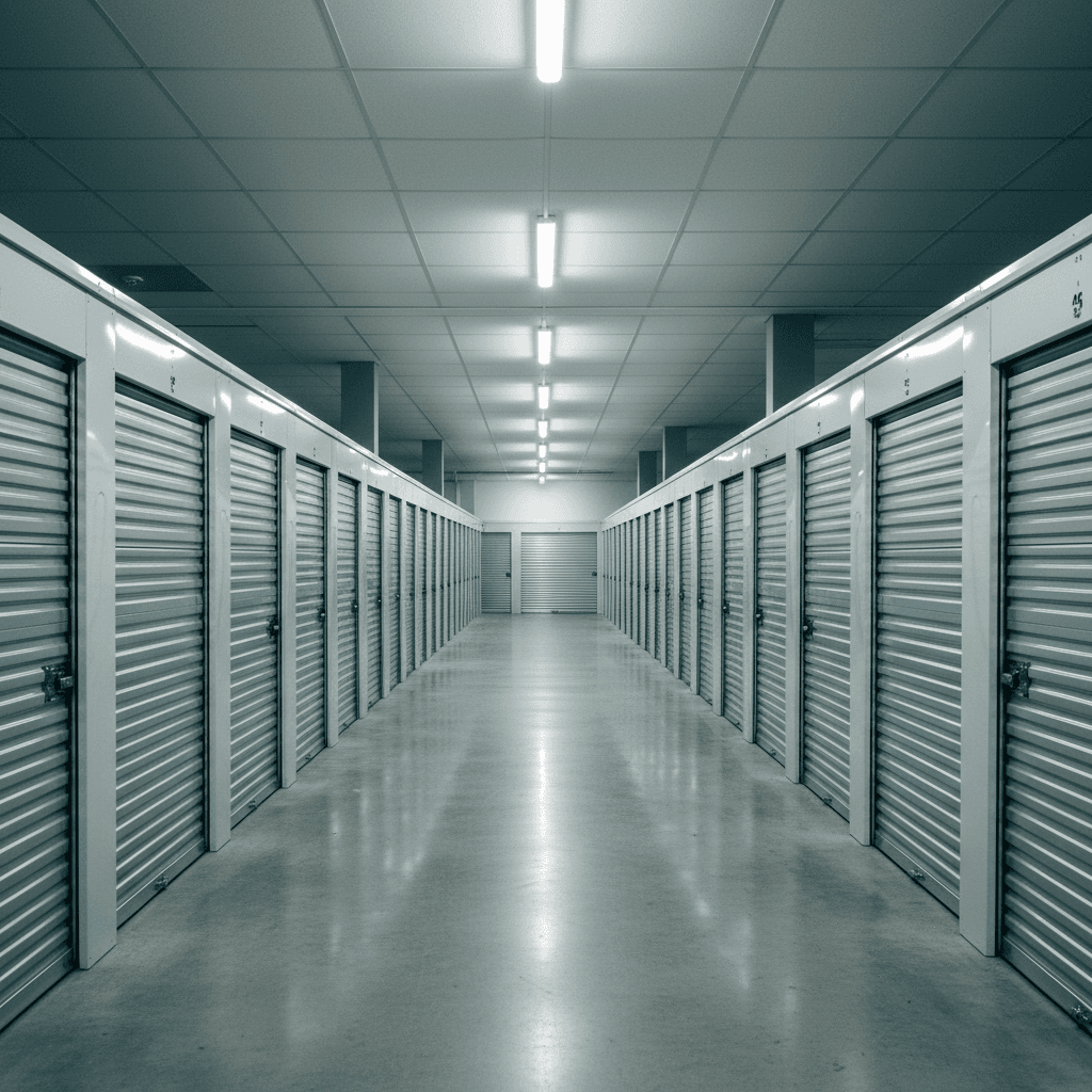 Well-organized storage facility interior